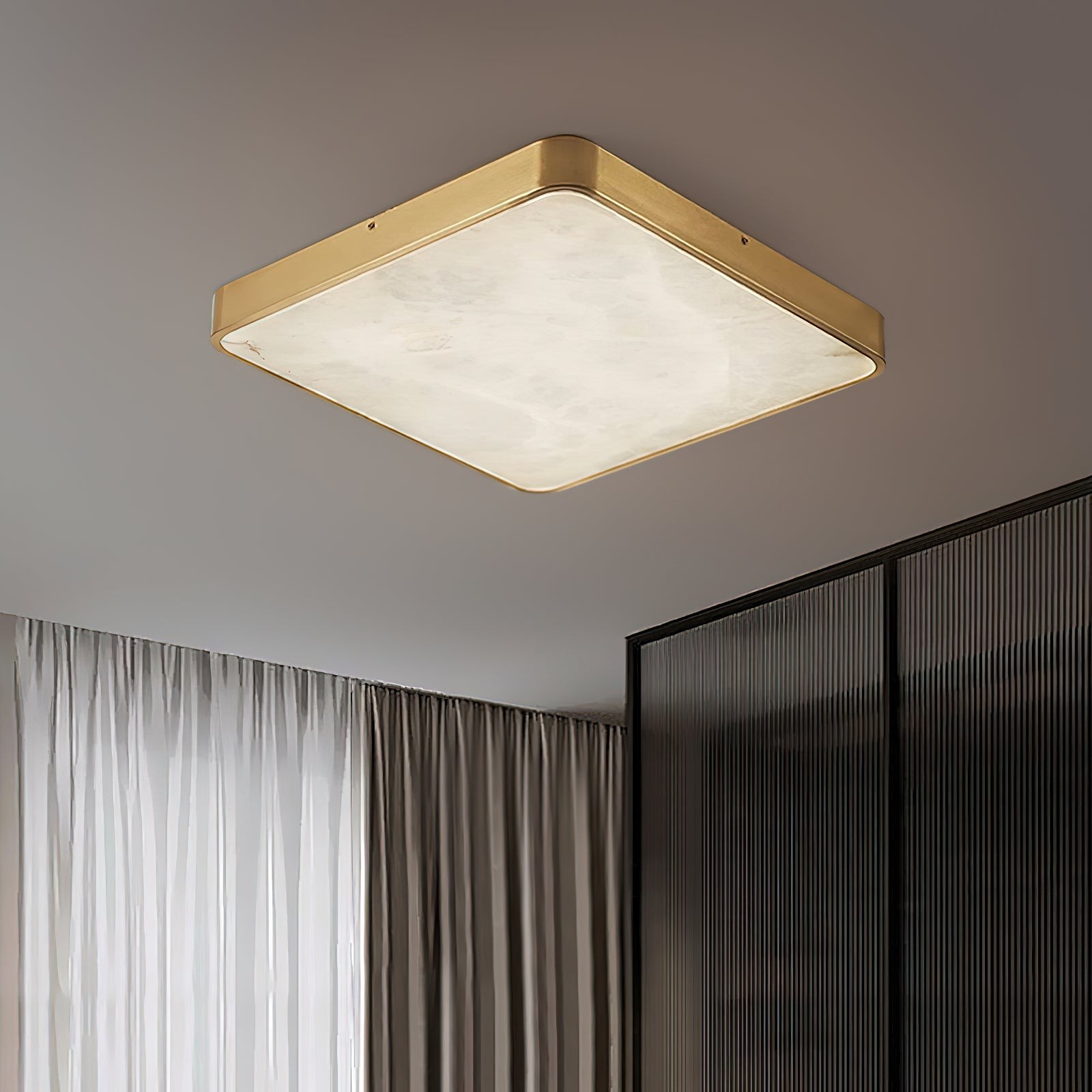 Geometrische albasten inbouwplafondlamp HL2984