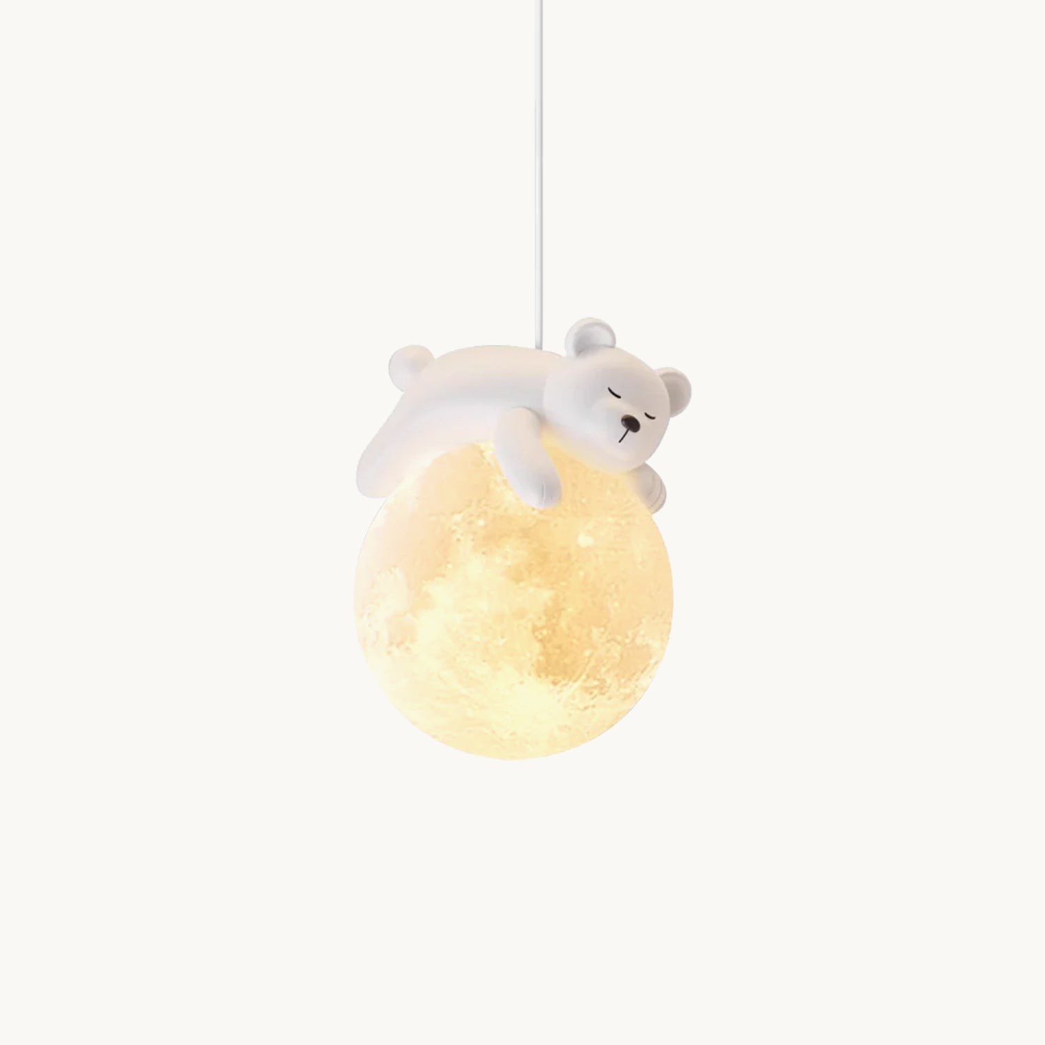 Crèmekleurige hanglamp met dierenmotief HL1189