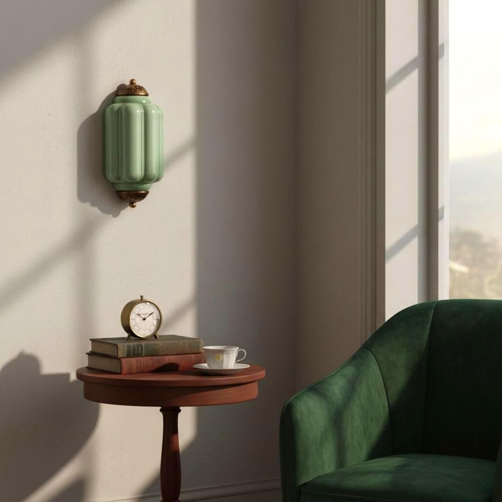 Eloise Long Pumpkin Retro Glazen Inbouw Wandlamp HL951