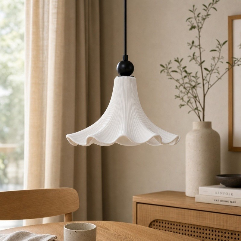 Cazelle Franse Vintage Bloemen Hanglamp - Retro Bloemen Hanglamp voor Slaapkamer en Hal HL3590