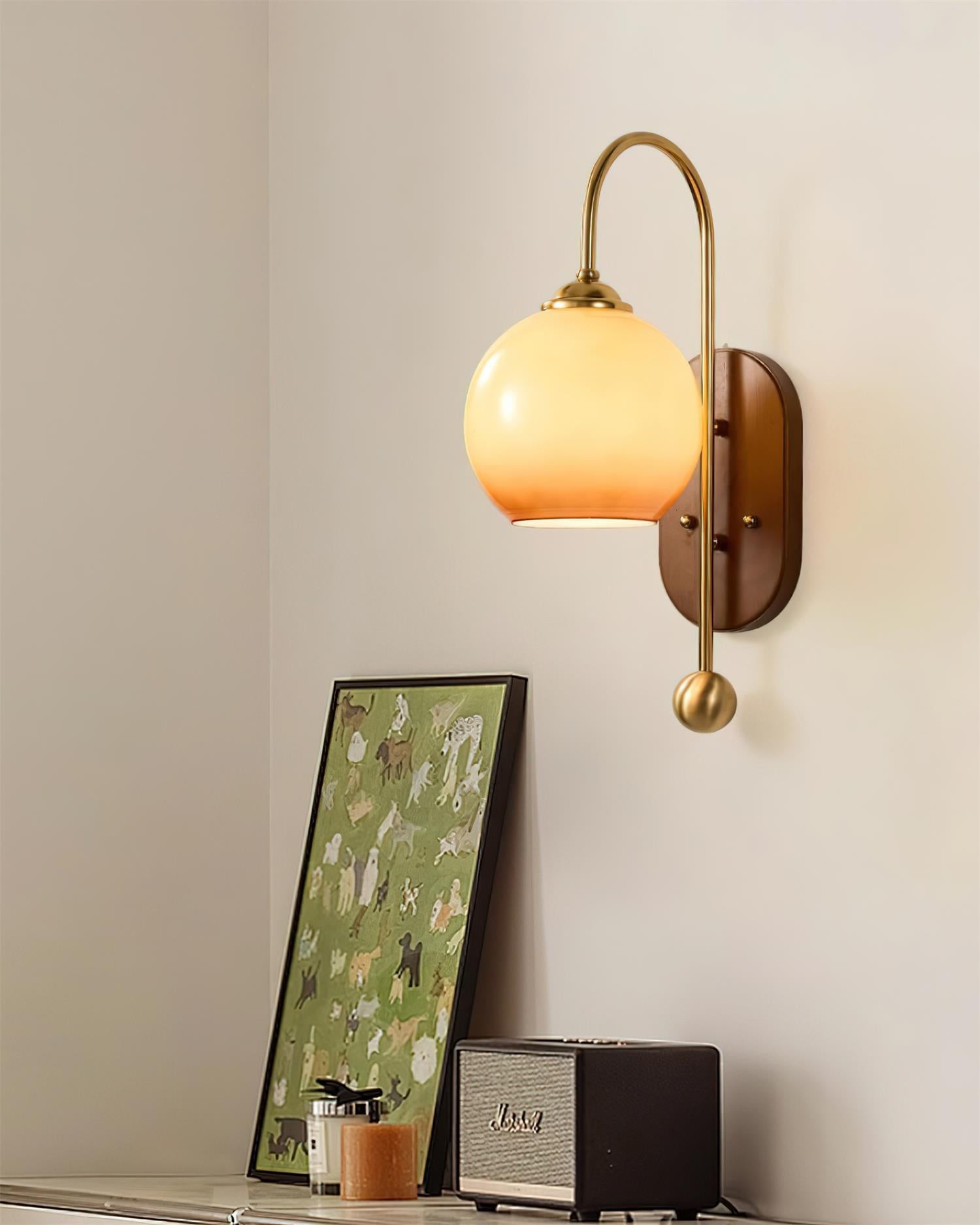 Amerikaanse Retro Bolvormige Wandlamp HL559