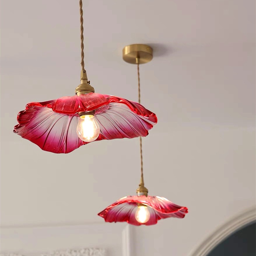 Moderne kunst bloem vorm keuken glazen hanglamp HL46