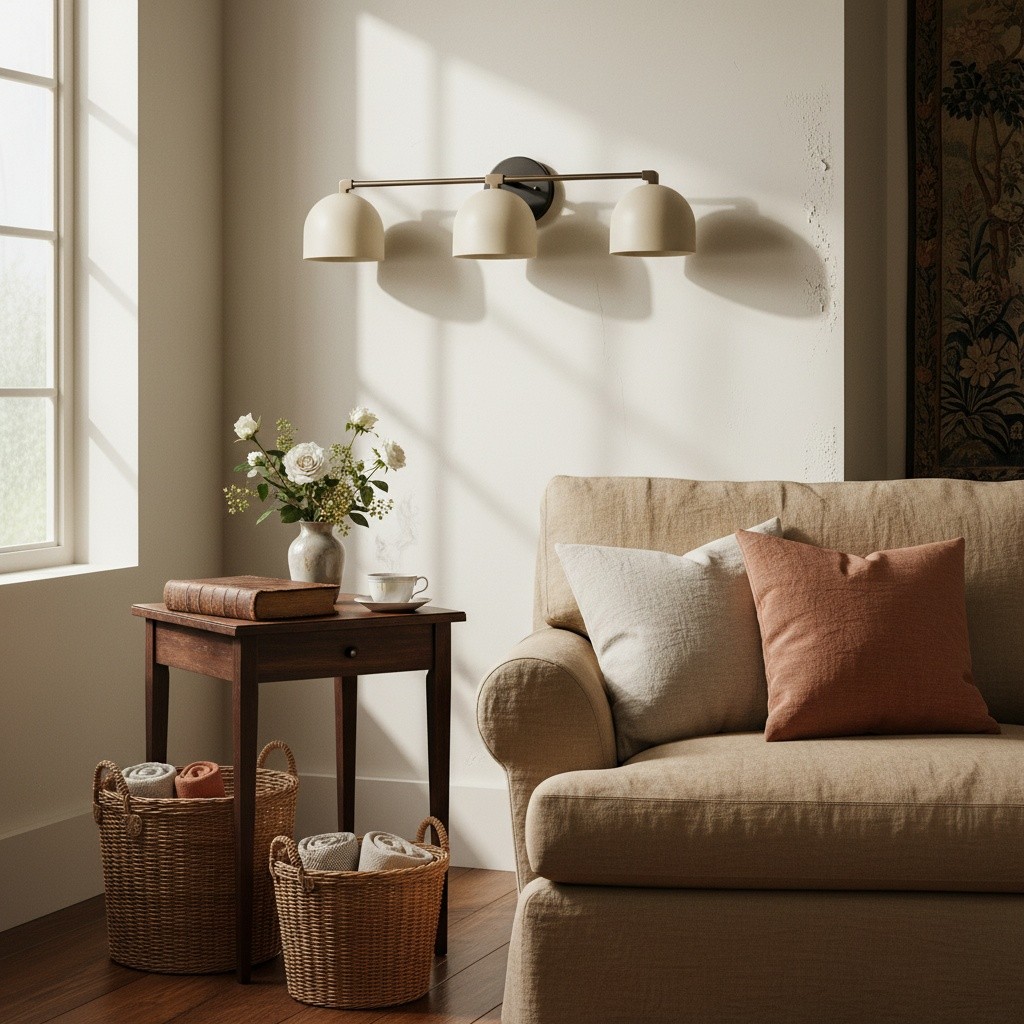 Metio Dome Mid-Century Diepe Bolvormige Kaptafellamp - Messing Wandlamp HL1774