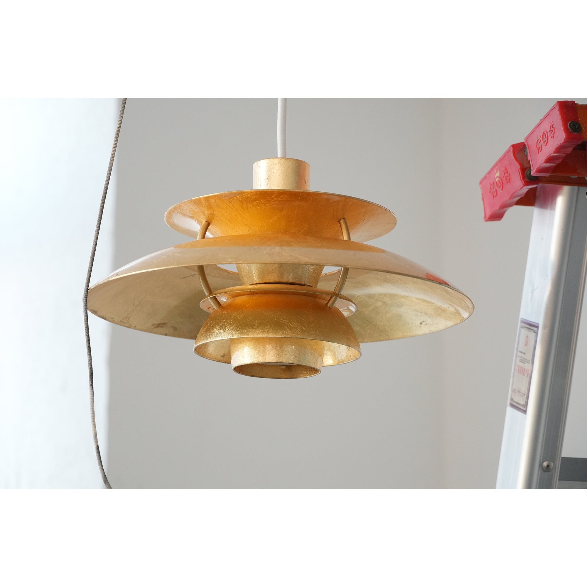 Hanglamp HL3315 met gouden folie