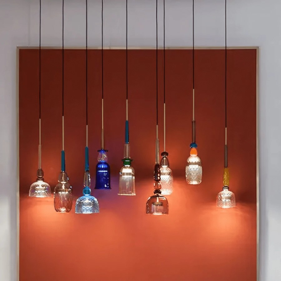 Scandinavische Macaron glas-in-lood design hanglamp HL213