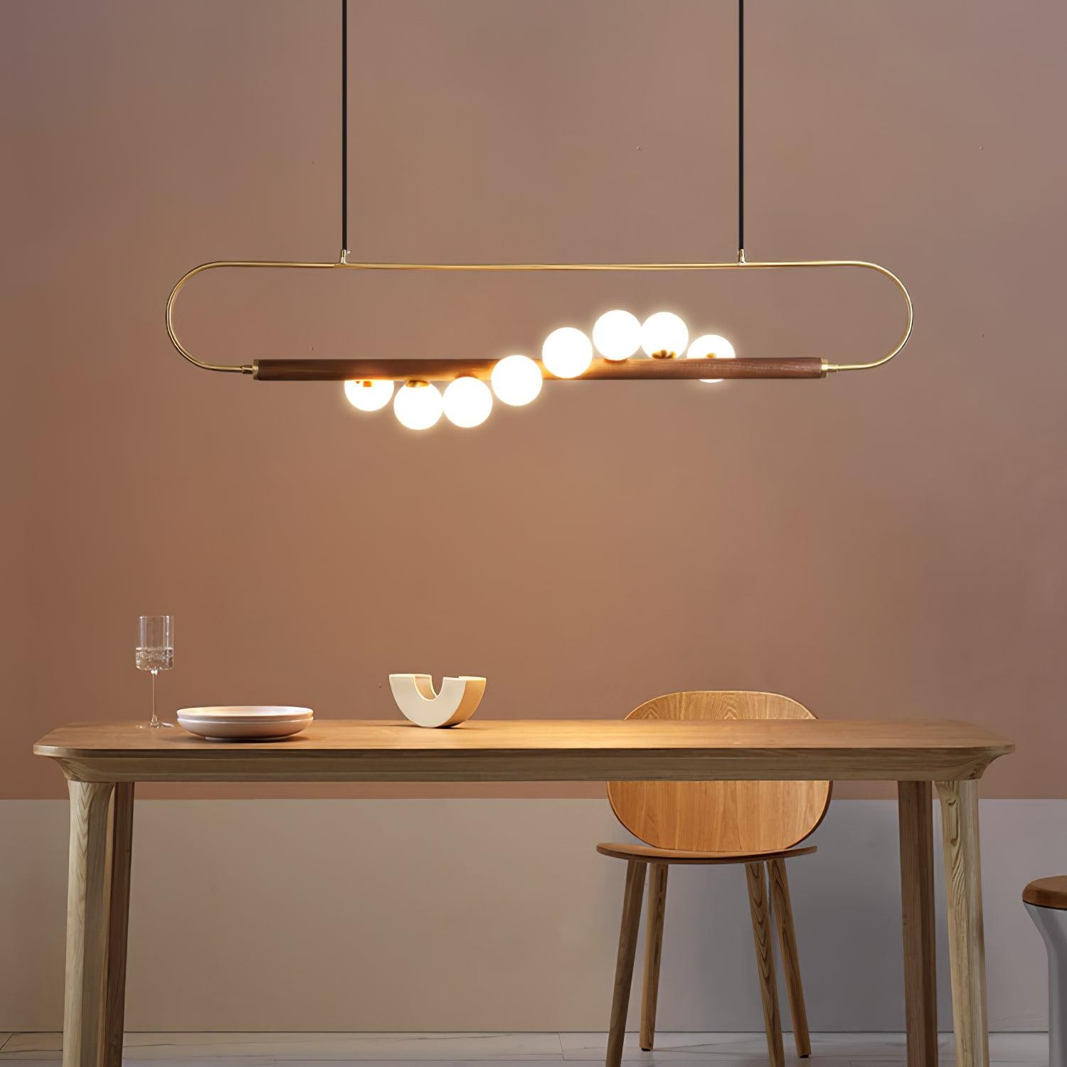 Moderne Walnoot Eenvoudige Kroonluchter HL693