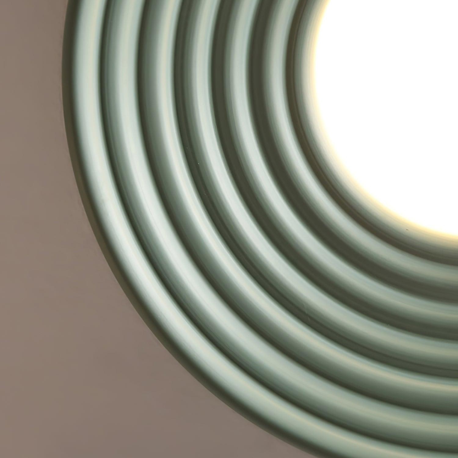Crèmekleurige geribbelde plafondlamp met drie kleurenverandering HL475