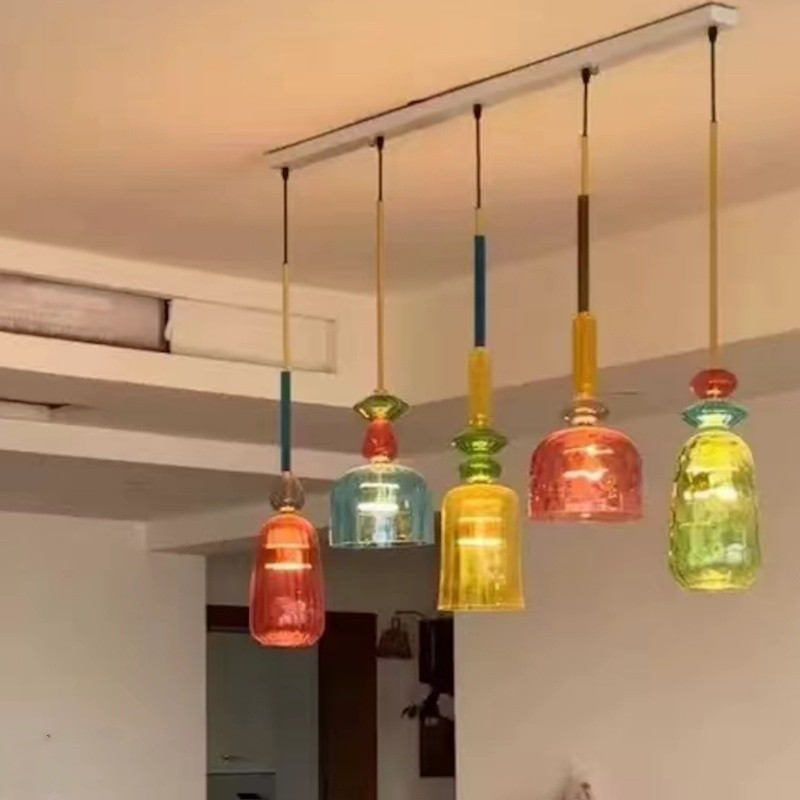 Scandinavische Macaron glas-in-lood design hanglamp HL213