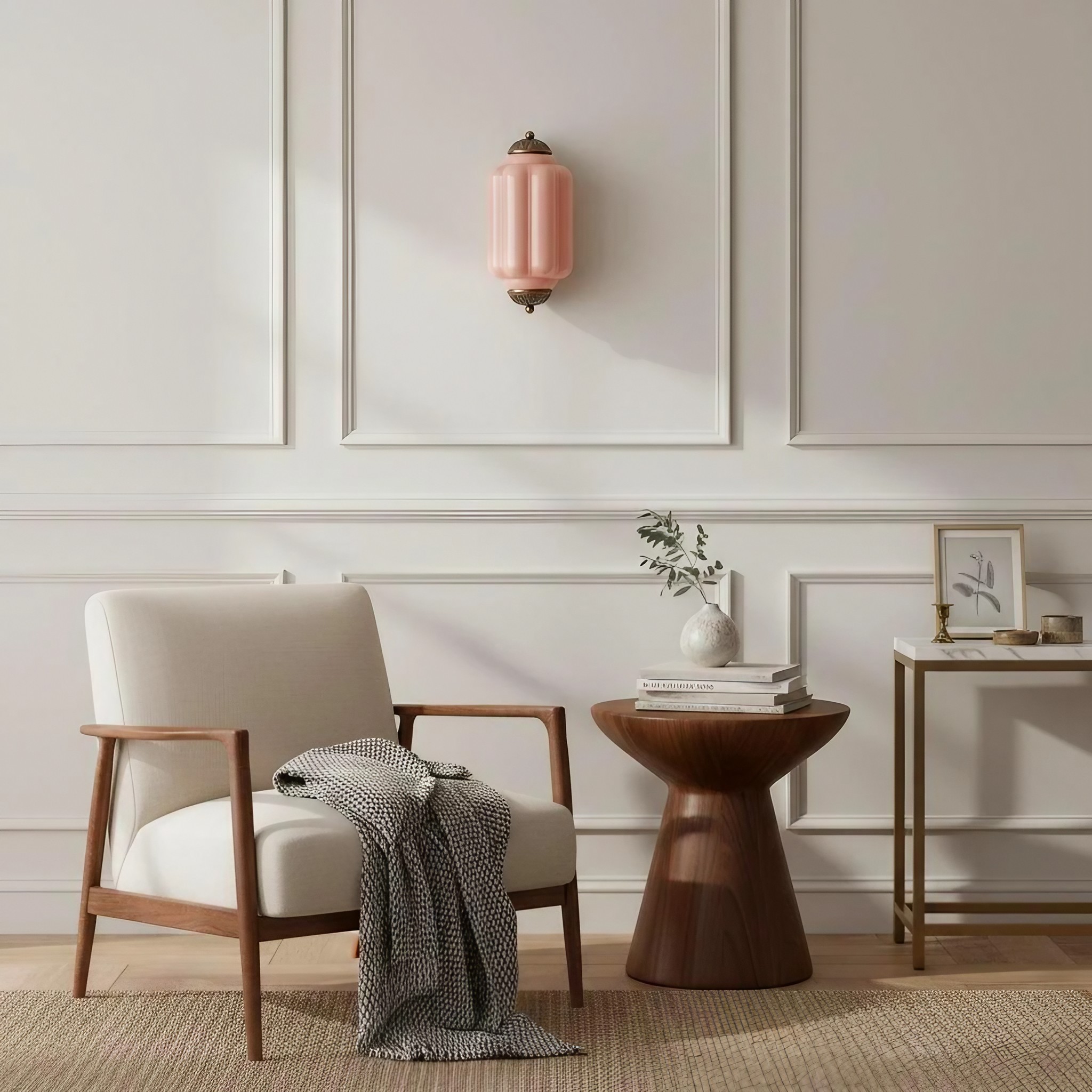 Eloise Long Pumpkin Retro Glazen Inbouw Wandlamp HL951