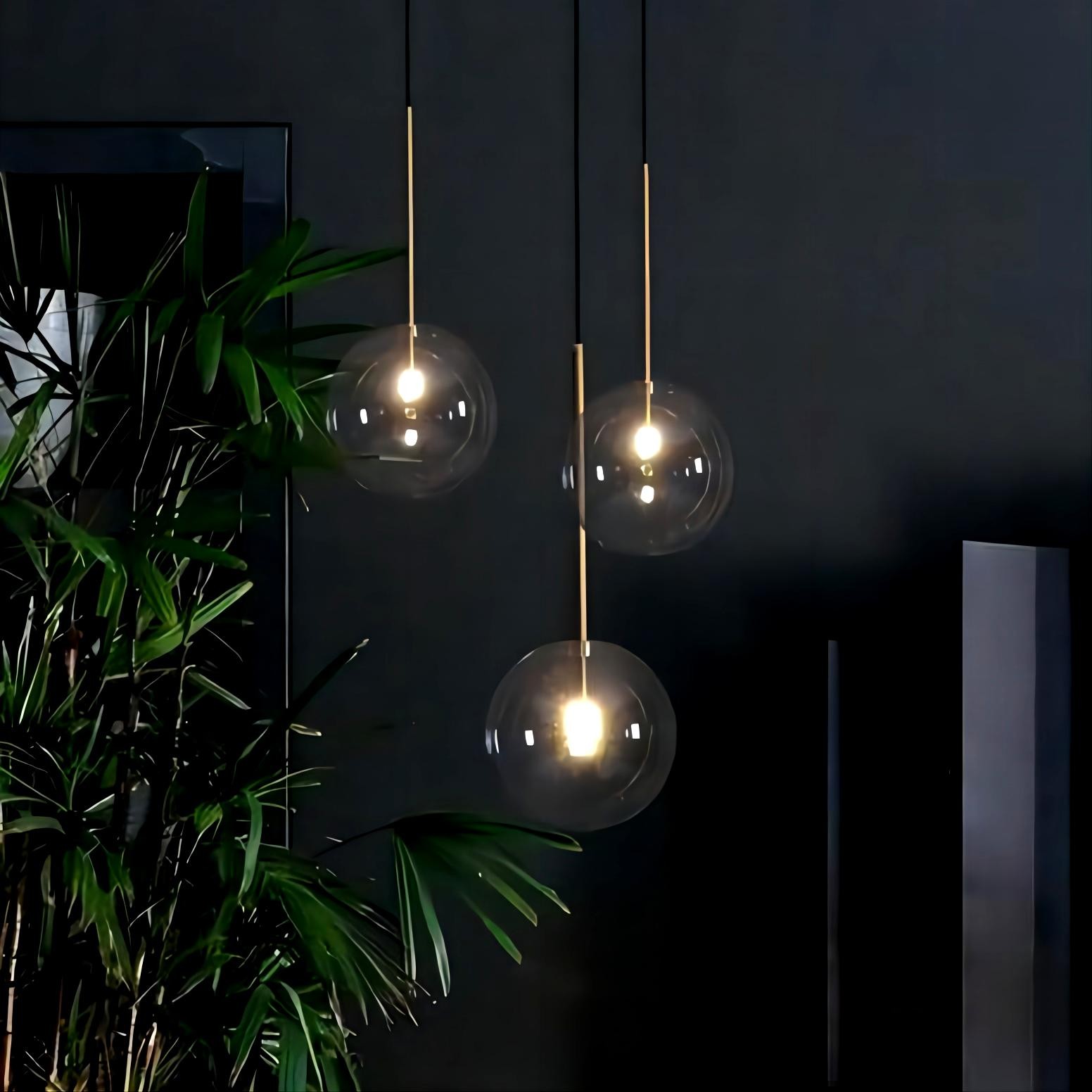 Glazen bollen hanglamp