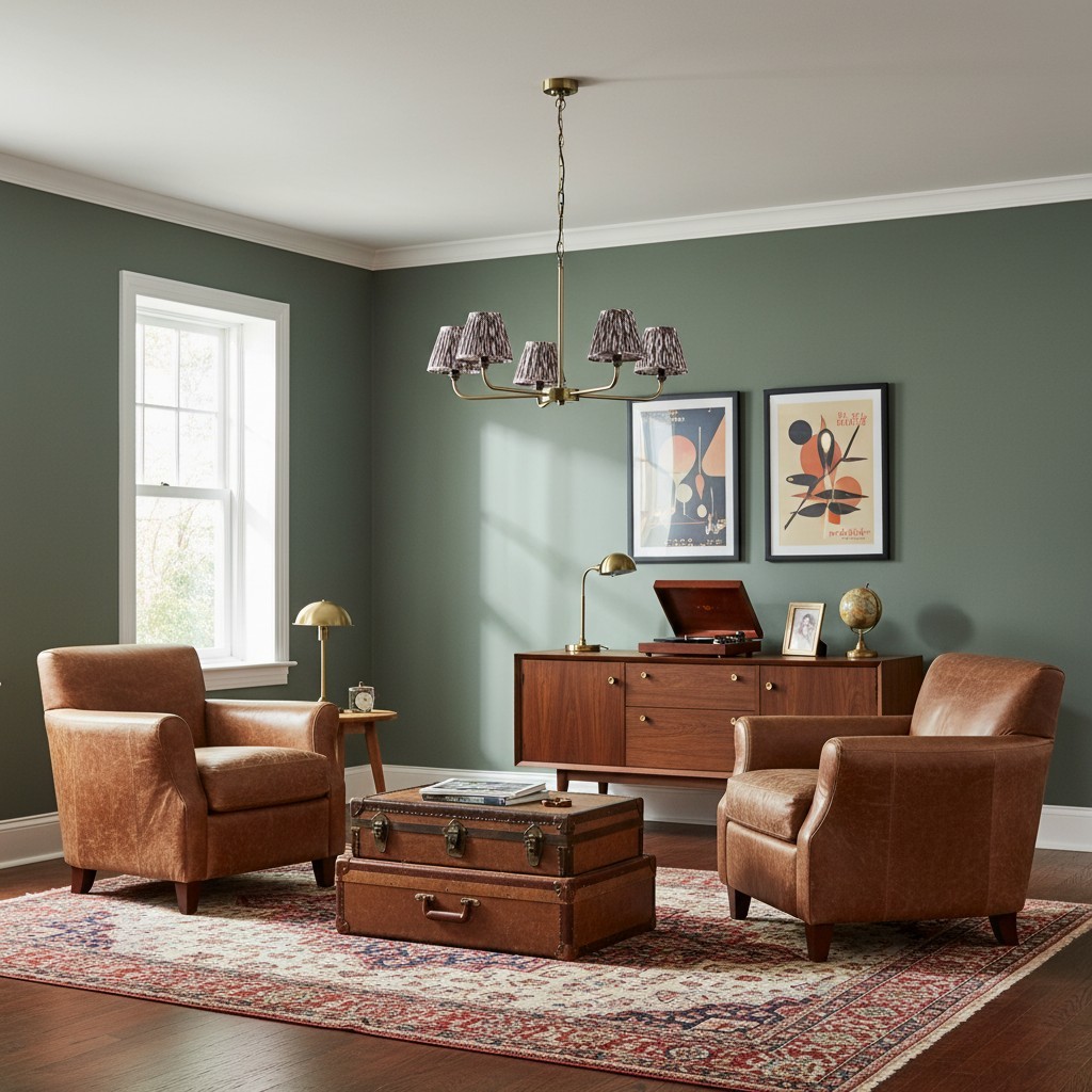 Zevatik Classic kroonluchter van stof met ikat-patroon - Kroonluchter met metalen beugel HL2116