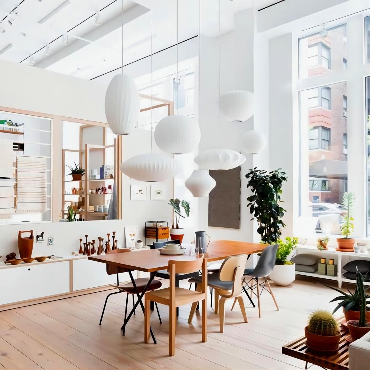Saucer Zijde Bubble Hanglamp Woonkamer