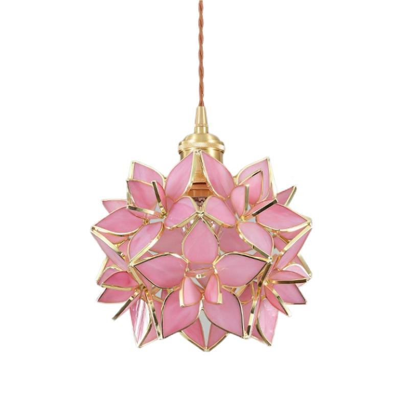 Romantische Handgeblazen Glazen Bloemen Hanglamp HL85