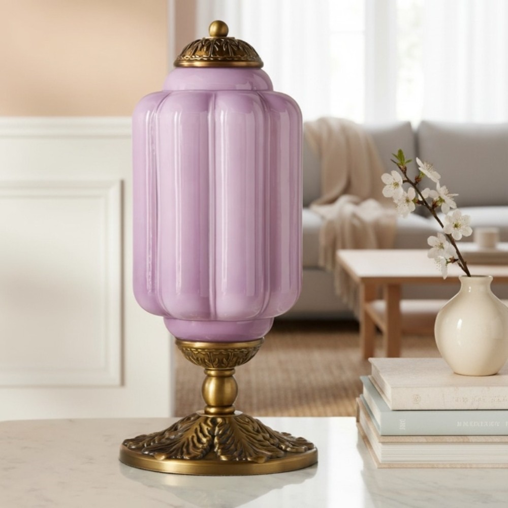 Eloise Vintage Glazen Pompoen Tafellamp HL931