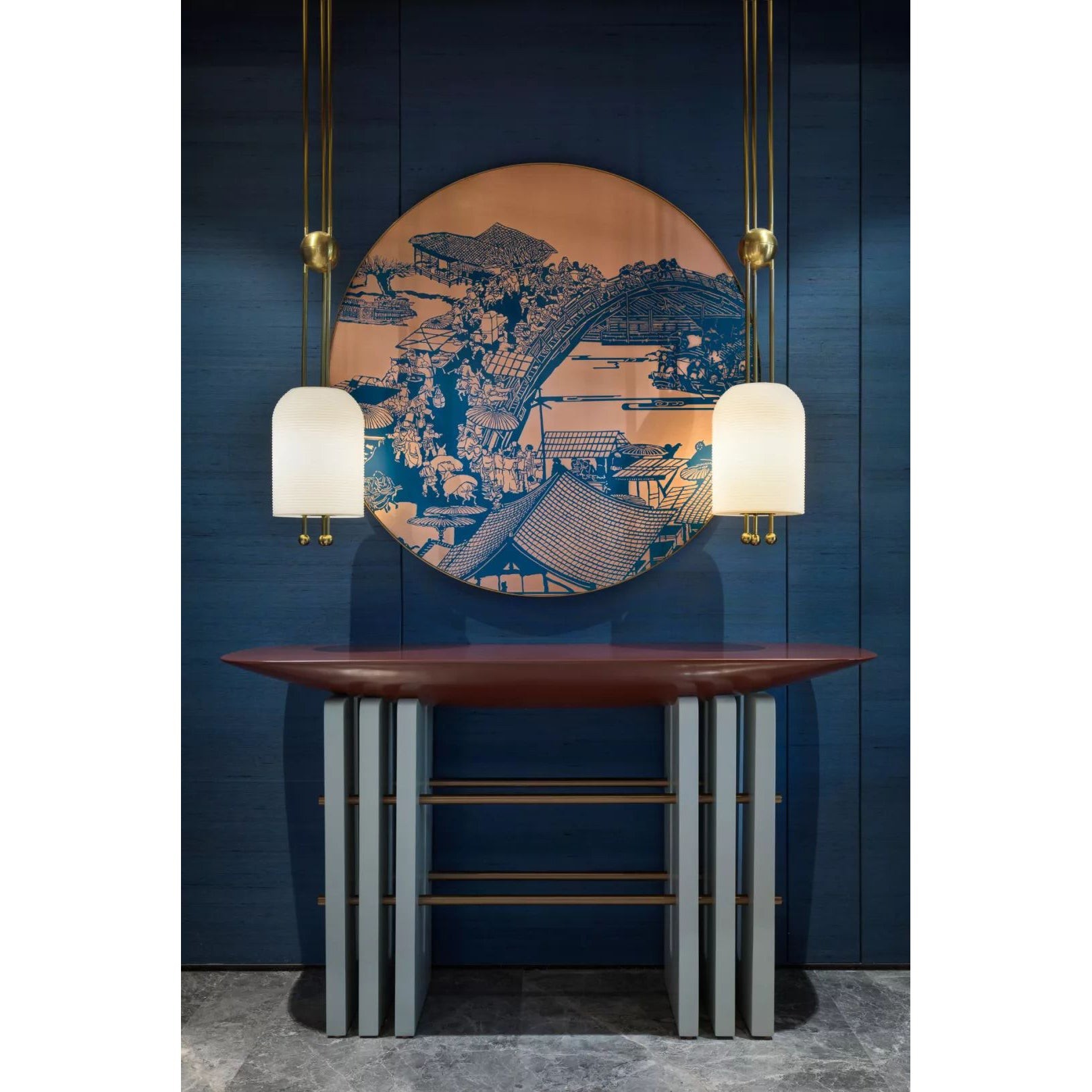 Hanglamp met glazen lantaarn HL3032