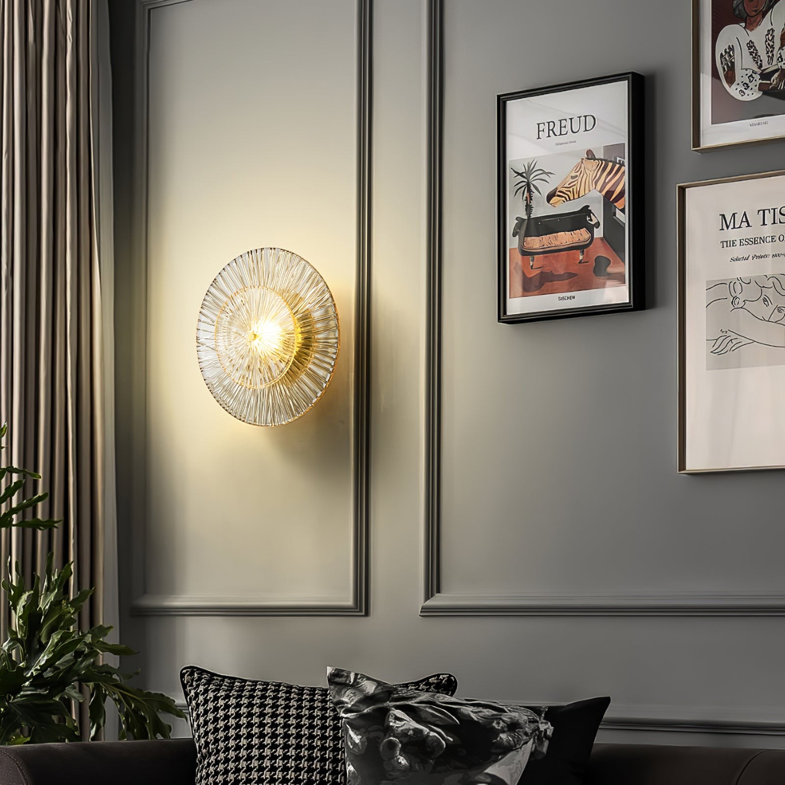 Moderne creatieve ronde kristallen wandlamp HL758