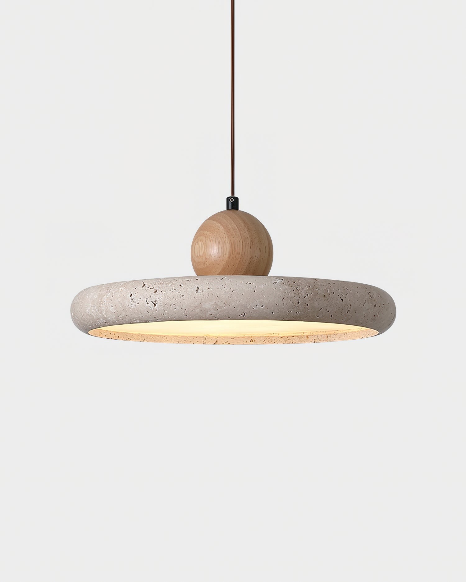 Moderne minimalistische houten travertijn schijf hanglamp HL586