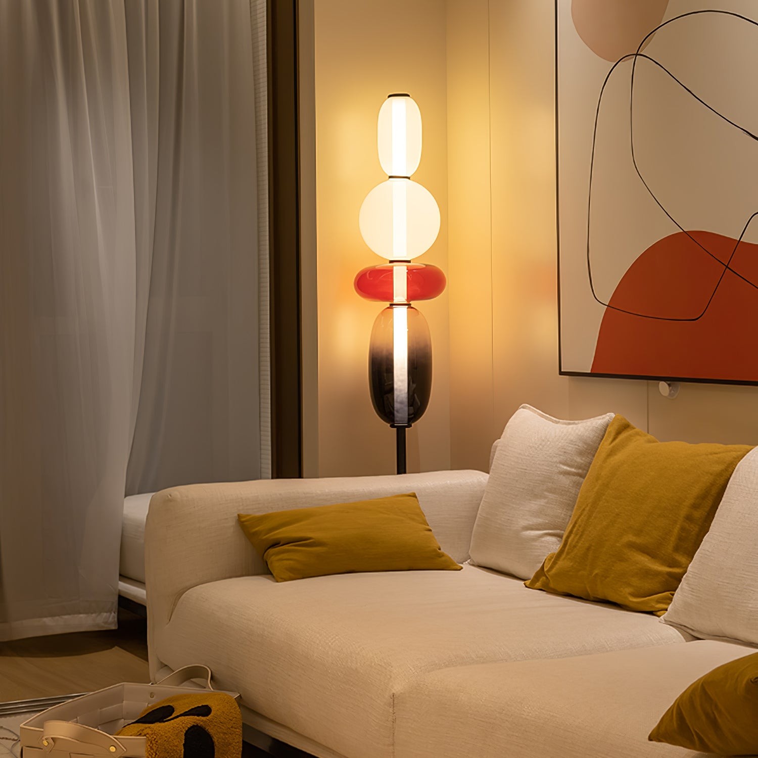 Nordic creatieve minimalistische luxe glazen vloerlamp voor woonkamer HL407