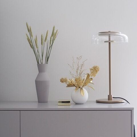 LED Blossi Ronde Glazen Tafellamp