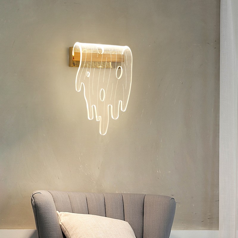Heldere acryl onregelmatige blad wandlamp HL120