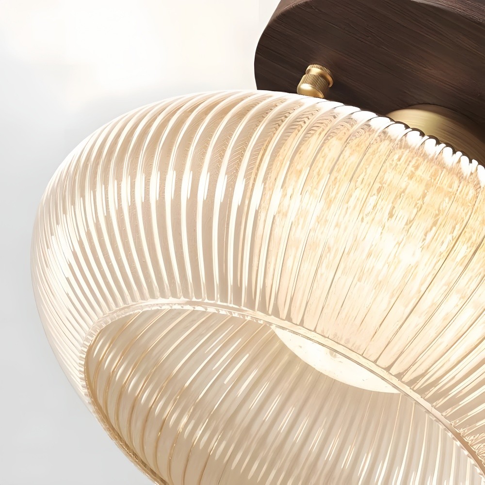 Soliro moderne glazen koepelplafondlamp met strakke, minimalistische vorm voor keukens en woonkamers HL2428