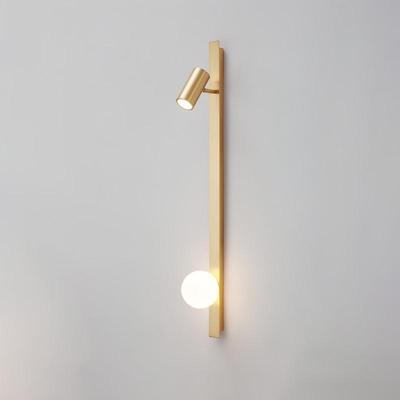 Moderne zwarte lineaire parelarm wandlamp met lange arm HL1122