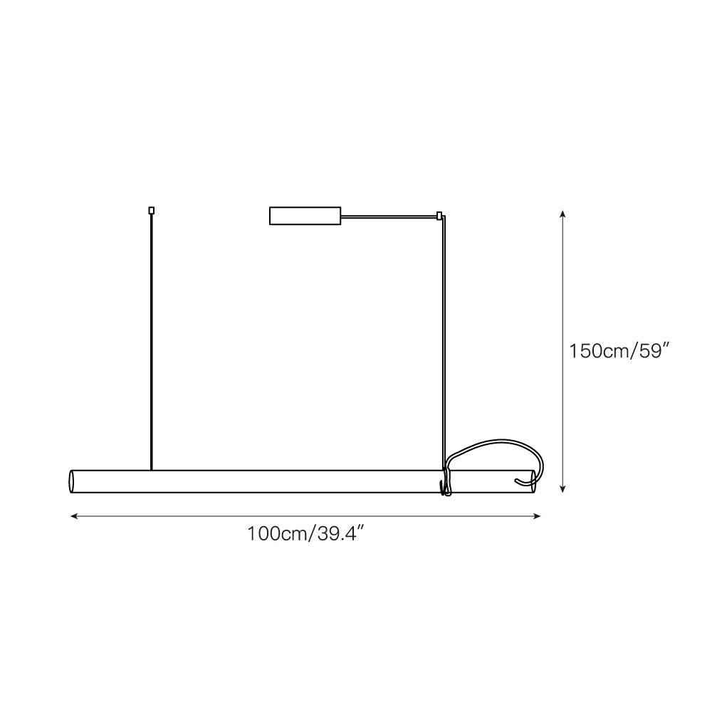 Buisvormige lineaire LED-hanglamp HL3249
