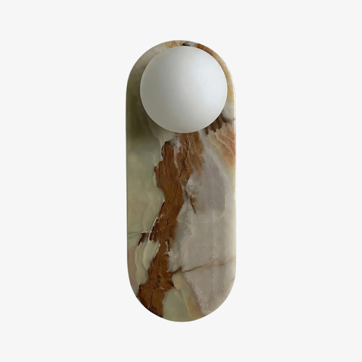 Vinbrea stenen wandlamp met organische textuur - accentverlichting in mid-century stijl voor slaapkamer en hal HL2545