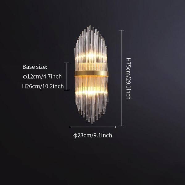 Crystal Ribbed Wandlamp