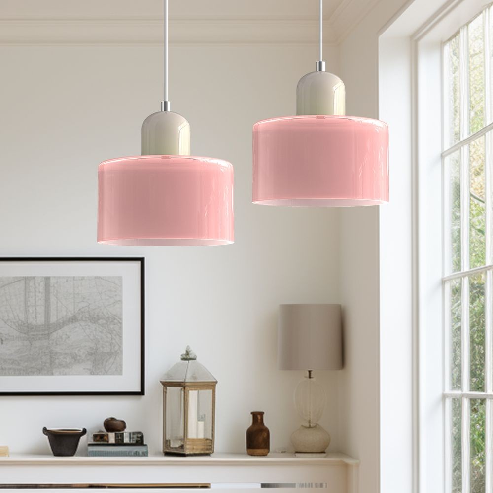 Kalo Cilinder Hanglamp - Glazen Lamp in Scandinavische Stijl voor Eet en Slaapkamer HL107
