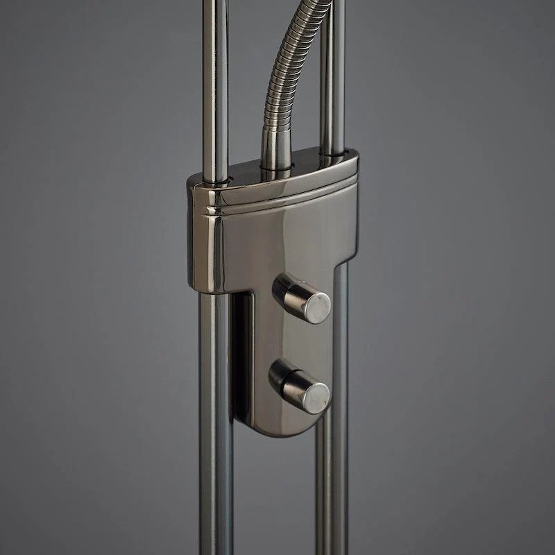 Linexis Art Deco vloerlamp van metaal en opaalglas - Dubbele lichtbron voor moderne interieurs HL2137