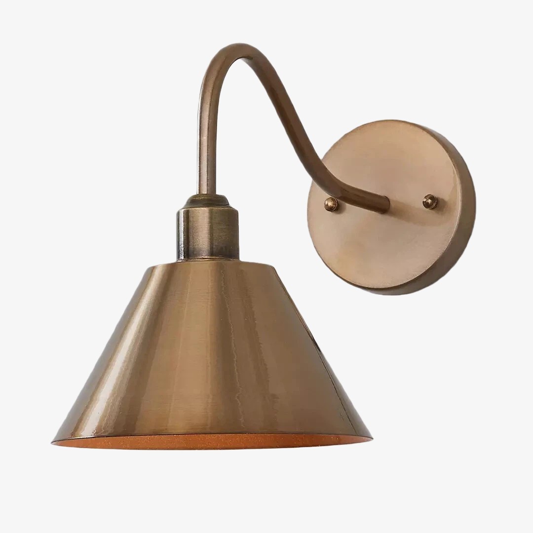 Narix taps toelopende metalen wandlamp - Strak industrieel ontwerp in eigentijdse stijl voor slaapkamer en woonkamer HL2333