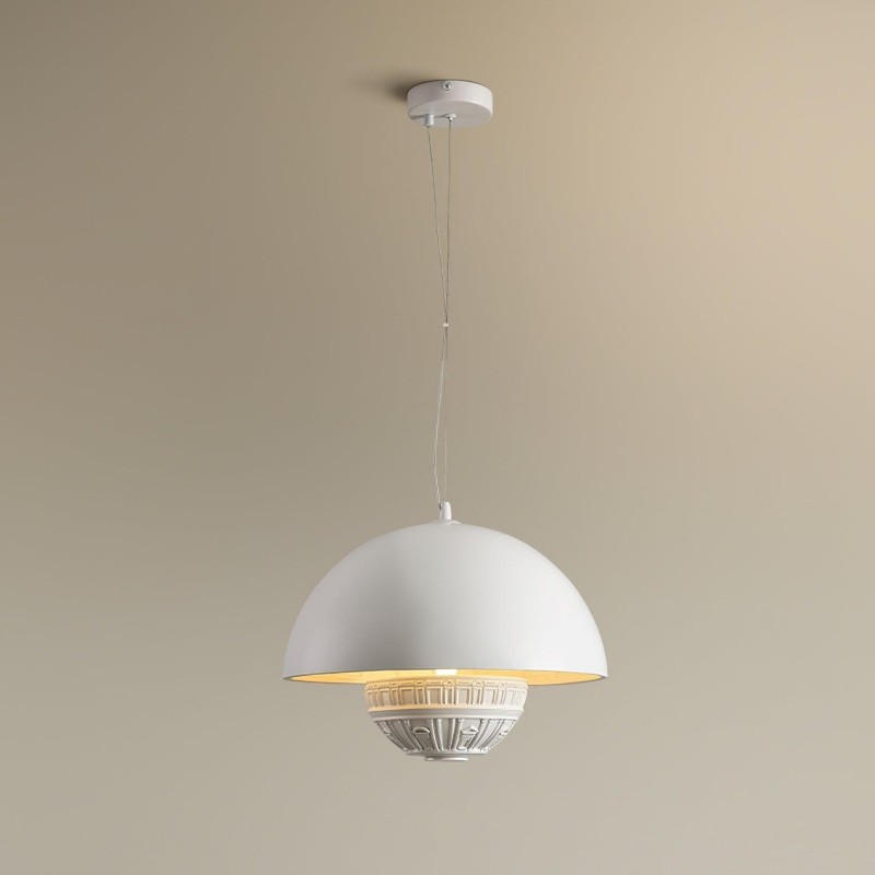 Halfronde metalen hanglamp HL658