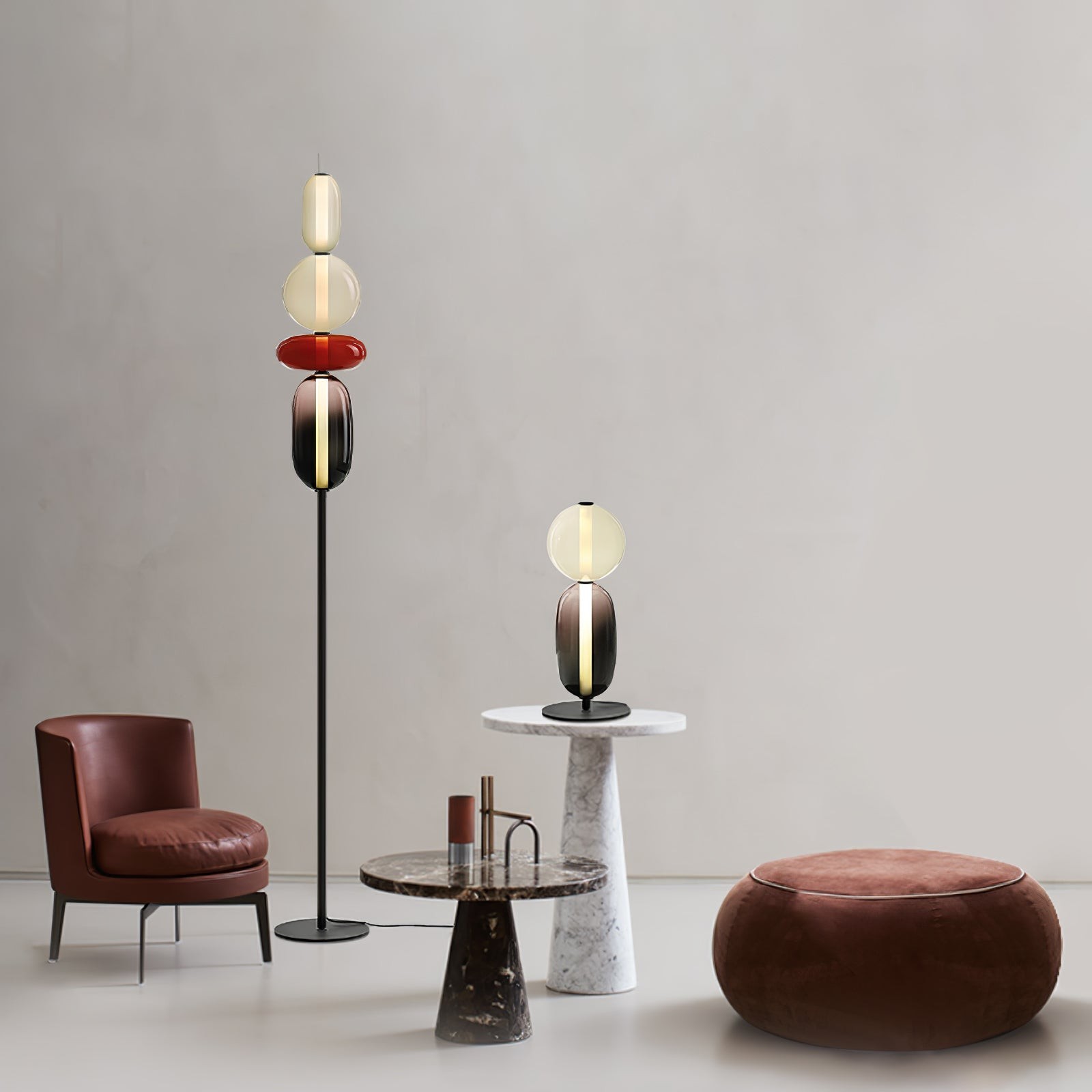 Nordic creatieve minimalistische luxe glazen vloerlamp voor woonkamer HL407