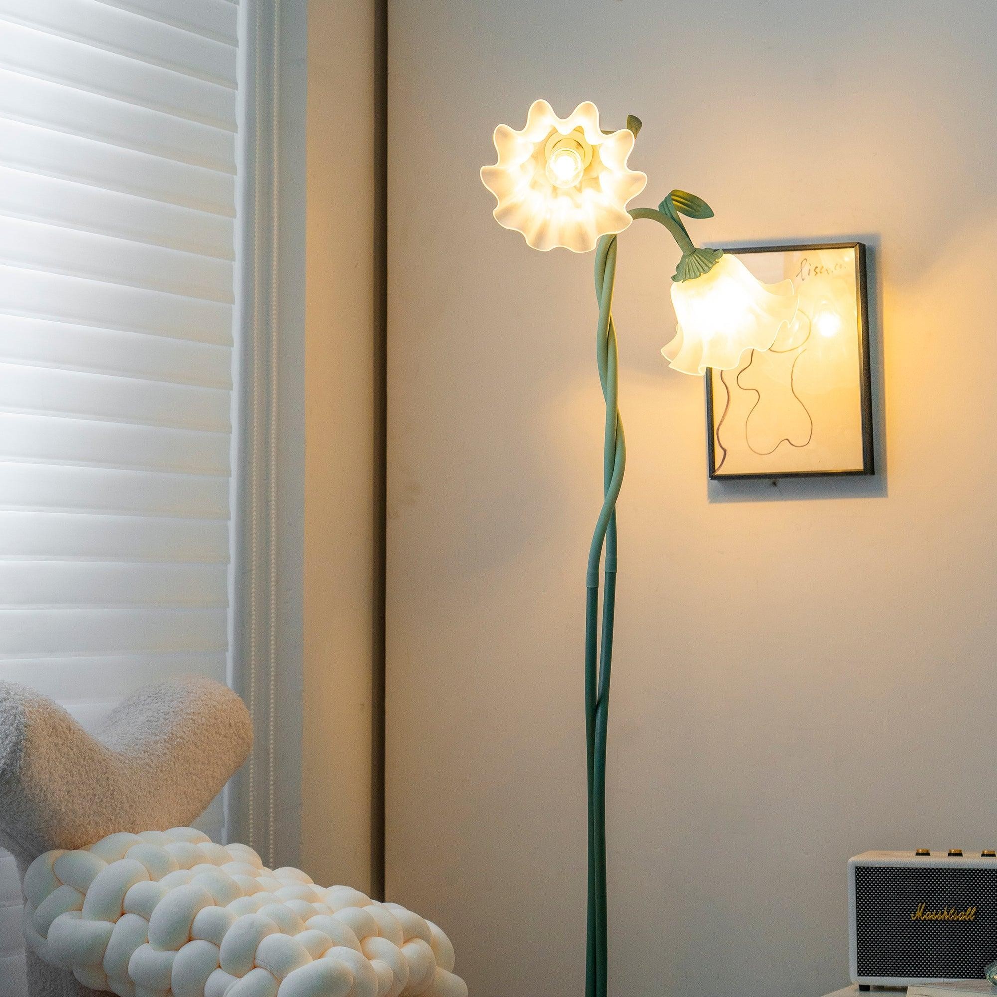 Creatieve multi-kops wikkelbloemvormige vloerlamp HL403