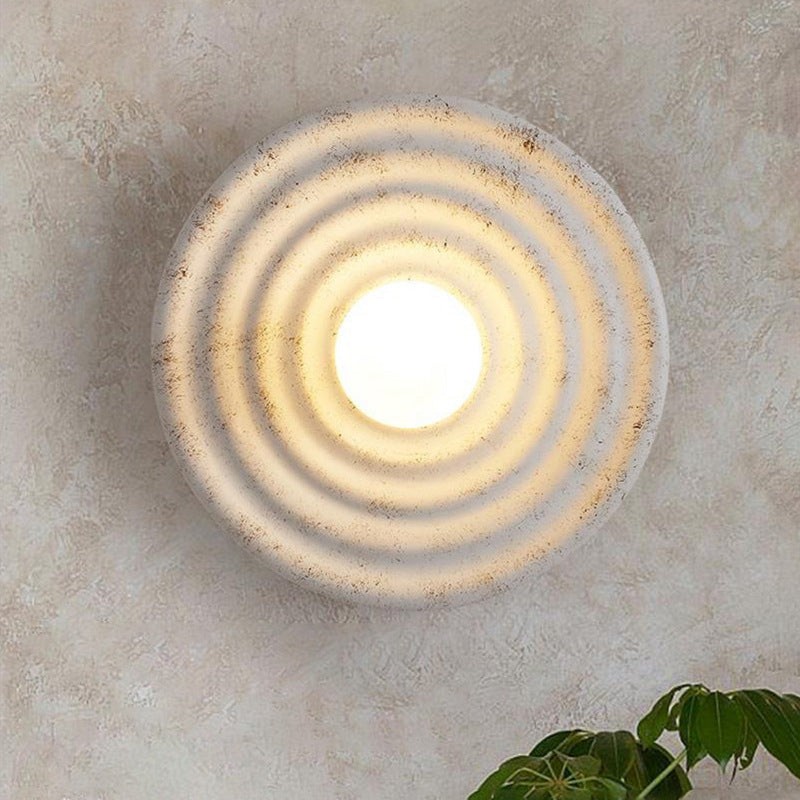 Japanse Wabi-sabi ronde binnenwandlamp HL838