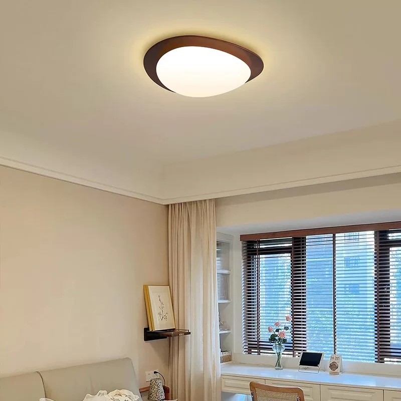 Pebble Walnoot Plafondlamp HL626
