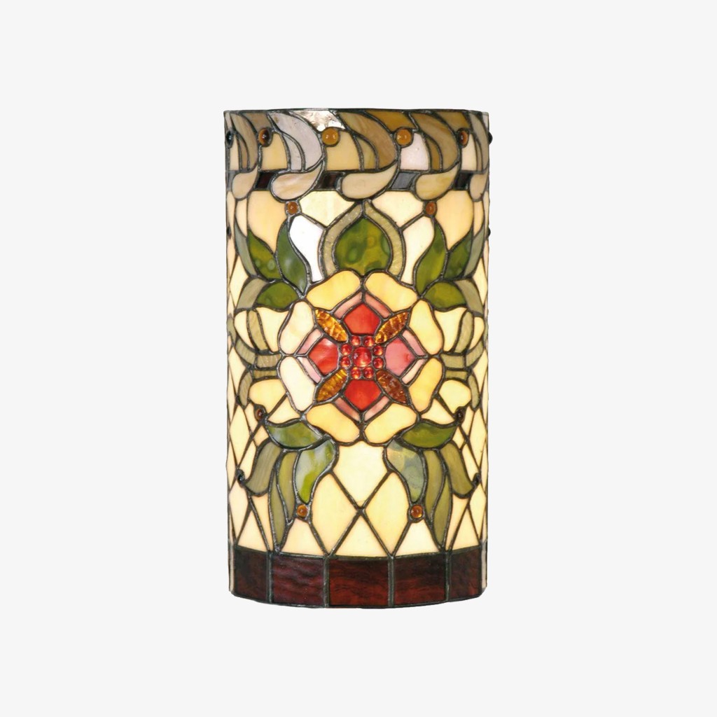 TF Angelique Vintage Glazen Wandlamp met Bloemenmotief - Elegant Glasdesign voor Slaapkamers & Gang HL2090