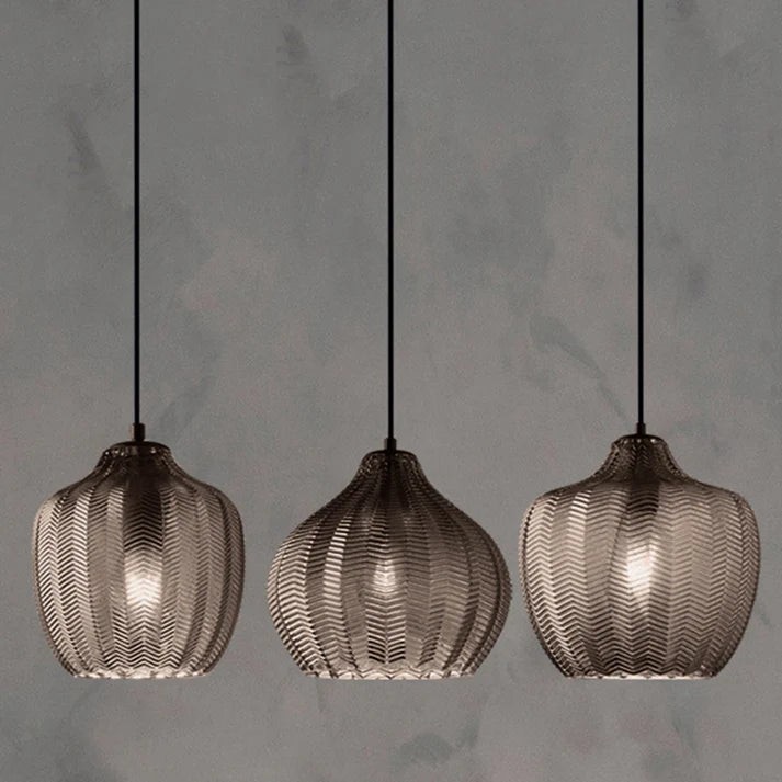 Hanglamp in golvend glas in Scandinavische stijl HL1242