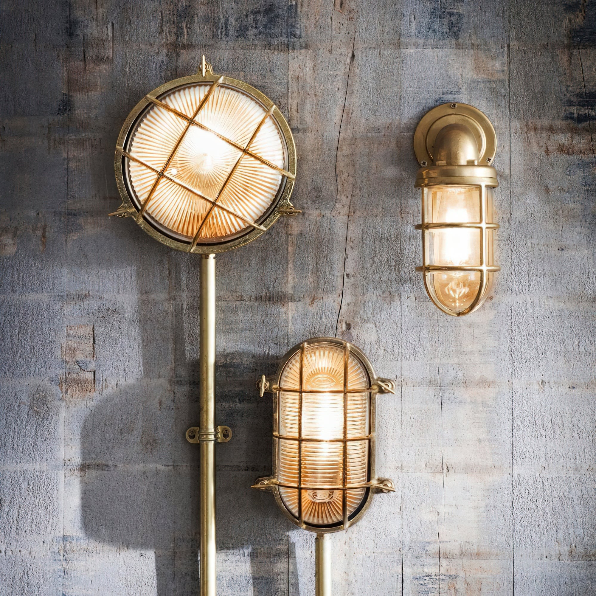 Fremantle messing bunkerwandlamp HL3189