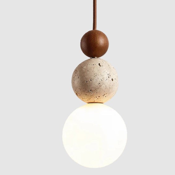 Elegante Glow Cream Stone hanglamp voor naast het bed HL3462