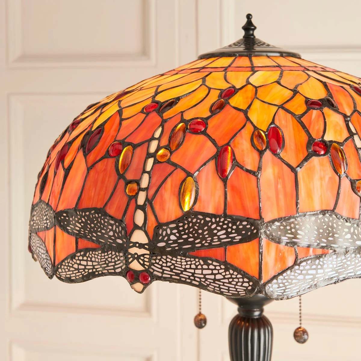 TF Libelle Motief Vloerlamp - Vintage Glas-in-lood voor Woonkamers HL2130