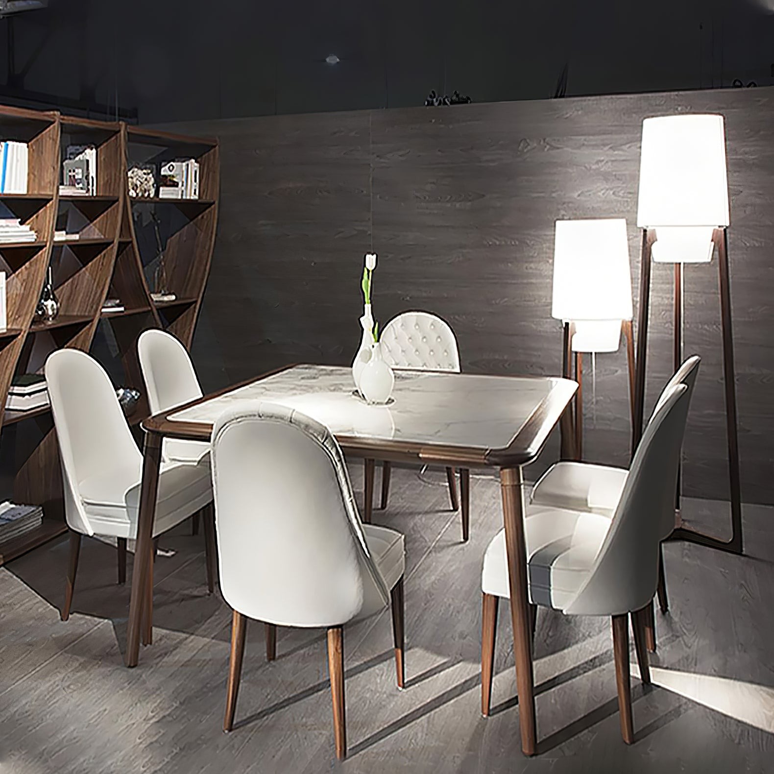 Moderne eenvoudige Chinese stijl massief houten vloerlamp HL569