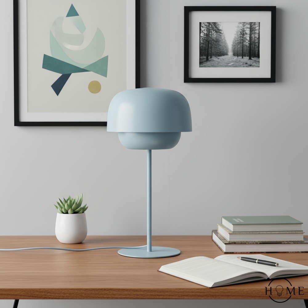Clinco Tafellamp met Ronde Kap - Moderne Metalen Sfeerlamp voor Bureau en Nachtkastje HL1776
