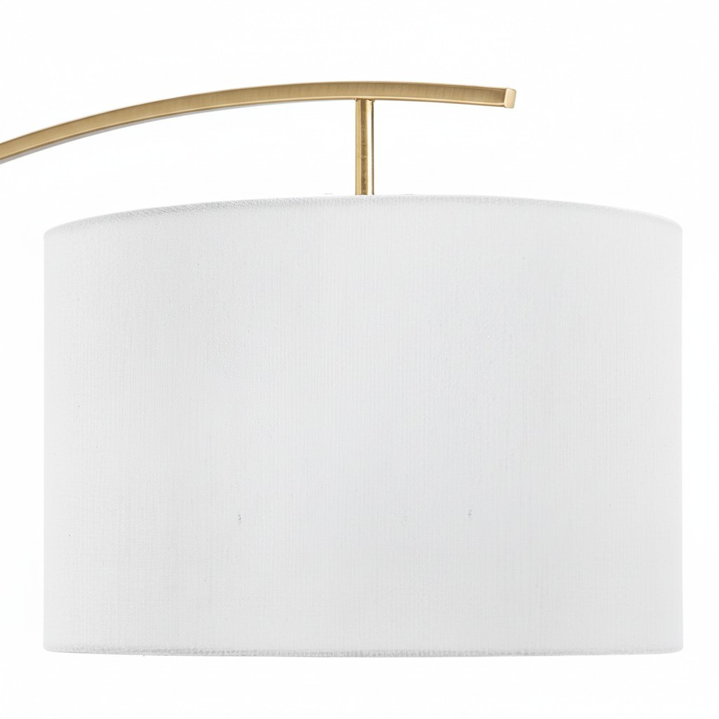 AstraLoop Moderne Boogvormige Stoffen Vloerlamp - Elegant, Slank, Gebogen Metalen Ontwerp voor Interieurs HL2480