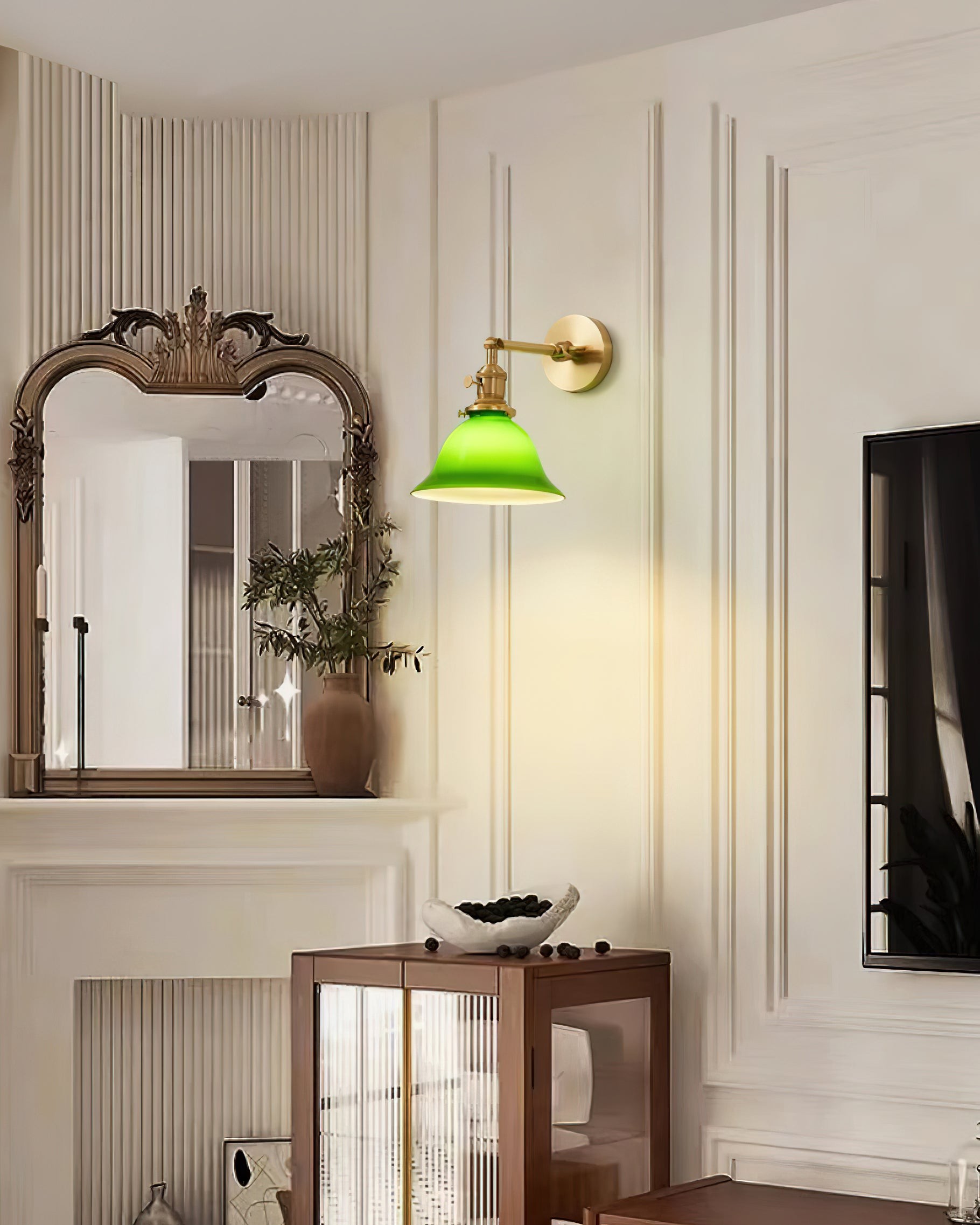 Gepersonaliseerde groene klokvormige wandlamp HL538