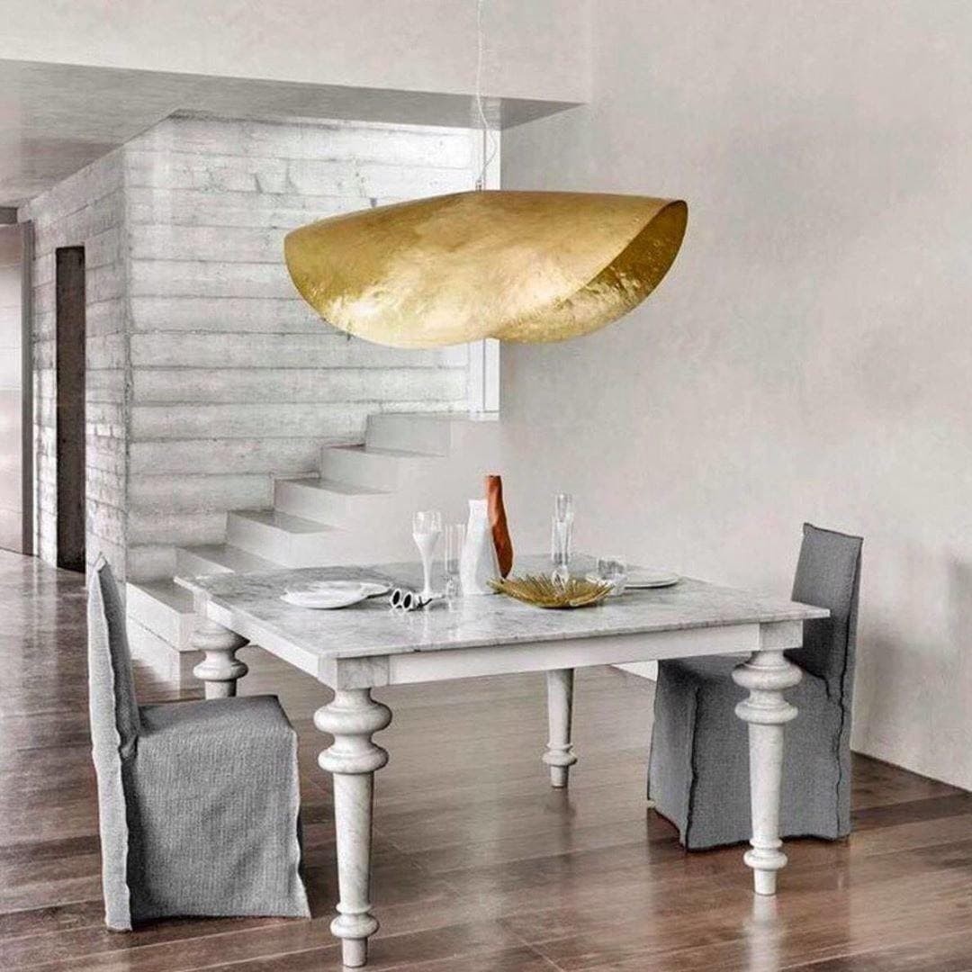 Gehamerde messing hanglamp HL1396