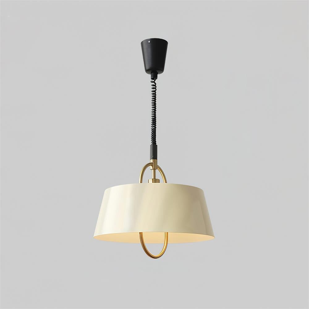 Retro klassieke trommelvormige intrekbare metalen hanglamp HL353
