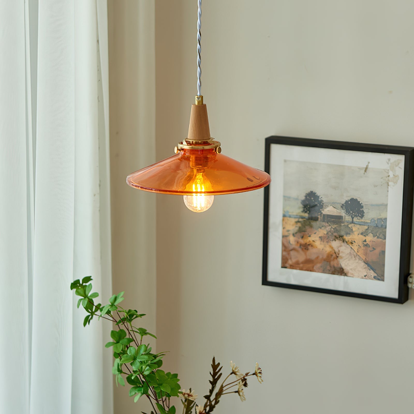 Nordic messing glazen hanglamp HL374