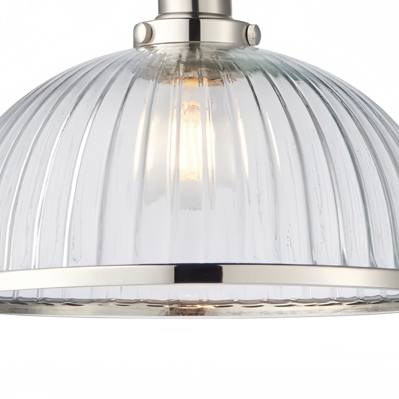 Novera hanglamp met geribbeld glas, stijlvol en modern, voor slaapkamer en eetkamer HL2171